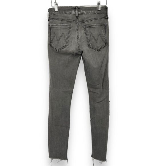 Mother Looker Ankle Fray Last Chance Saloon Gray Skinny Jeans Women's 26 - Picture 3 of 16